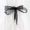 Sweet Decorative Lace Waist Belts Pearl Pendant Clothing Accessories Chain Belt Elegant Dress Waist Chain For Women