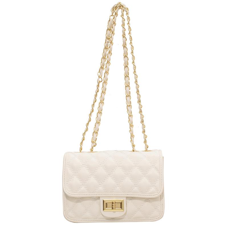 Premium Texture Small Bag Women's Summer 2024 New Niche Diamond Chain Bag Women's Popular Messenger Bag Small Square Bag