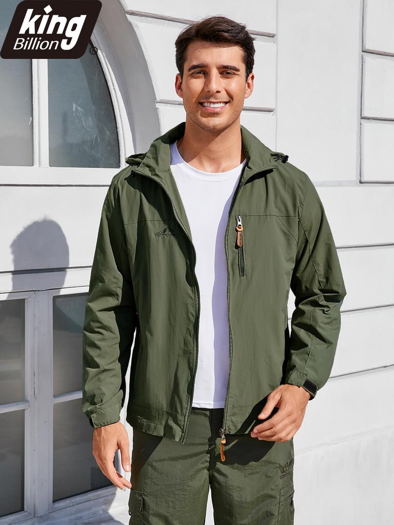 Men's Spring Autumn Thin Hooded Jacket Outdoor Windbreaker Men Climbing Streetwear Casual Coats