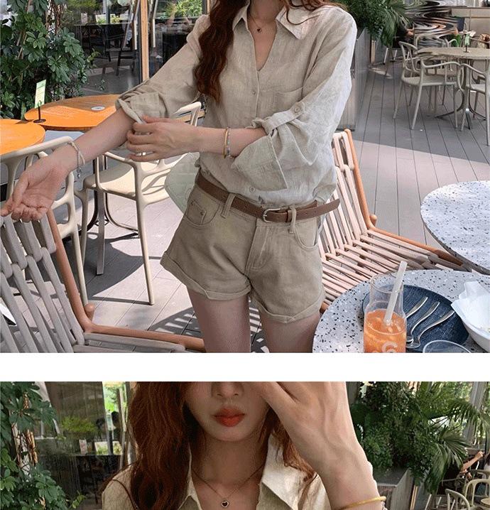 Women's French Retro Long Sleeve Shirt - 2026 Spring Collection, Loose-Fit, Classic Style