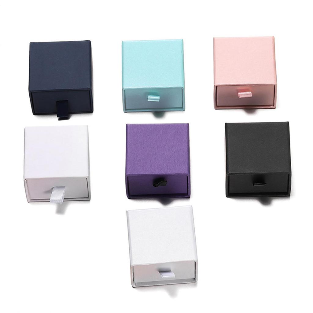 Drawer Paper Jewelry Box for Earrings Ring Pendant Bracelet Necklace Storage Display Case Portable Jewelry Packaging Box