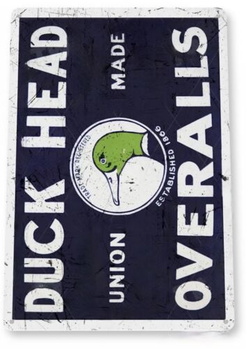 

DUCK HEAD OVERALLS TIN SIGN ATLANTA GEORGIA CORPORATION COVERALLS BIB DUNGAREESAluminum 20x30cm（7.8x11.8inch）