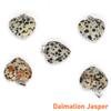 10PC/Set Love Heart Shaped Pendant Natural Stone Rose Quartz Crystal Turquoise Tiger Eye Aventurine Jewelry Making Necklace 20mm