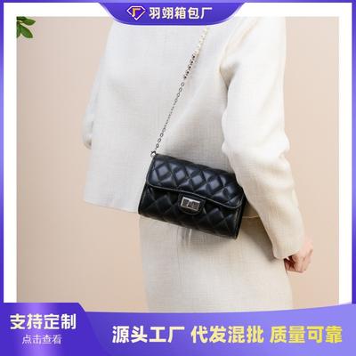 Bolsa transversal pequena de corrente losango bolsa nova feminina de alta qualidade moda versátil pequena bolsa quadrada