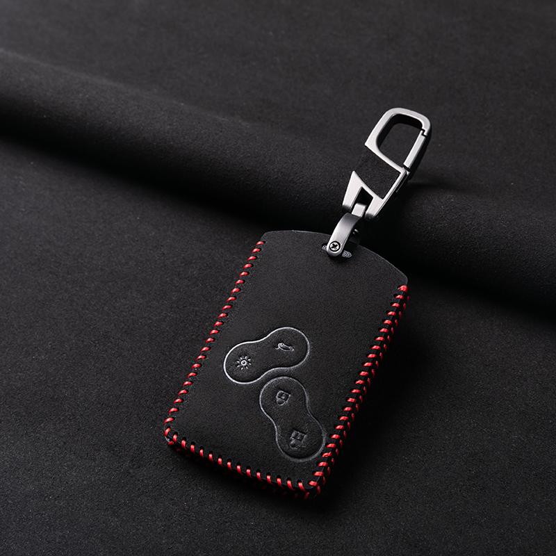 New Leather Car Key Case Cover For Renault Duster Captur Clio Logan Megane Rs 1 2 3 4 Koleos Scenic Nema Fluence Zoe Accessory