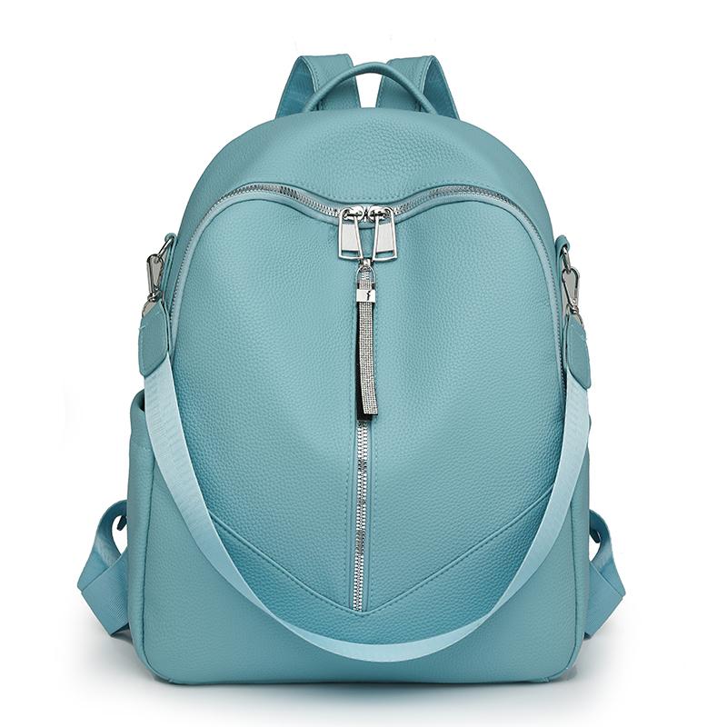 Neuer PU-Leder-Rucksack für Damen Wasserdichte Laptoptasche Lässiger Tagesrucksack Schule College Umhängetasche Reise Rucksack Leicht