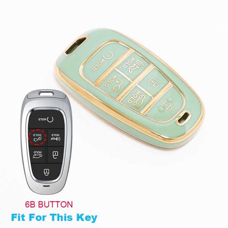 6 Button Tpu For Hyundai Atos Solaris Prime Nexo Sonata Staria Ioniq Palisade Tucson Santa Fe Car Key Case Cover Fob Accessories