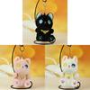 Plush Cat Keychain With Bell Cute Animal Toy For Bag Decor Collectible