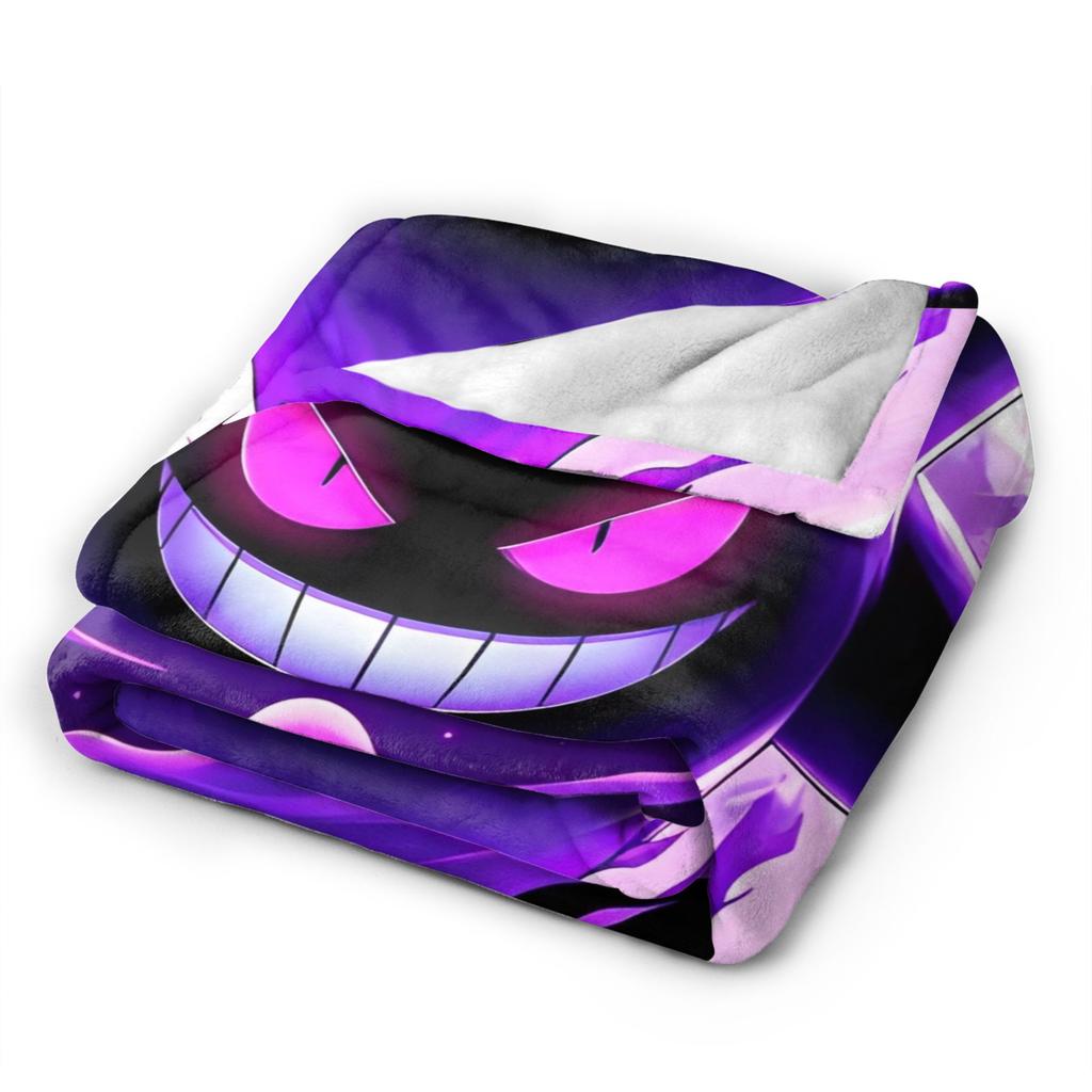 Gengar Cartoon  Blanket  Super Warm Street Trend Plush Throw Blanket For Home Decor Decorative Flannel Bedspread Bed Cover
