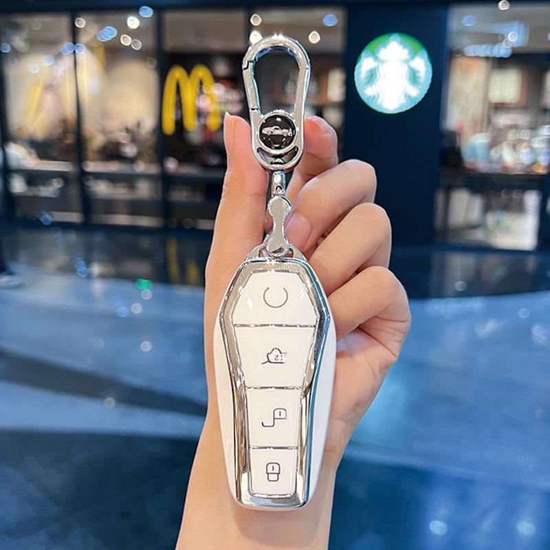 Etui na kluczyk BYD: Kompatybilny z Dolphin, Seagull, Song Plus, Qin DMI, Han EV, Tang, Seal, 06, Yuan Pro - Pokrowiec na brelok