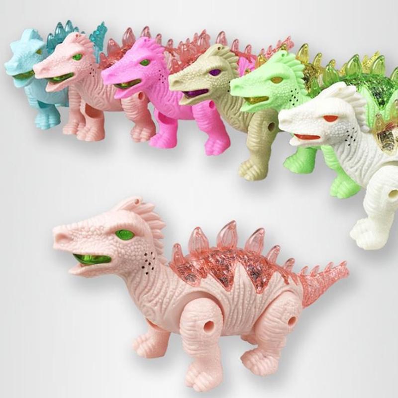 Detské svietiace dinosaurie hračky Deti Chodiace Ťahacie Dinosaurus Spievajúci Hudobný Dinosaurus Elektronické Vodítko Hračky