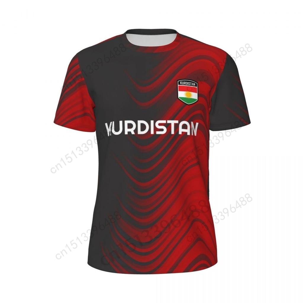 T-shirt Stampata 3D Bandiera del Kurdistan Uomo Estate Manica Corta Rete T-shirt Per Corsa Bici Tennis Fitness Fan