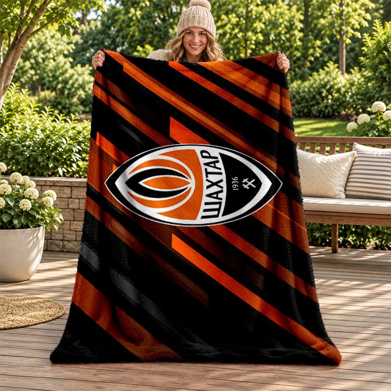 FC Shakhtar Donetsk blanket Flannel Blanket Soft Cozy Plush Throw for Sofa Bed Lightweight Home Decoration Gifts for Christmas various holidays