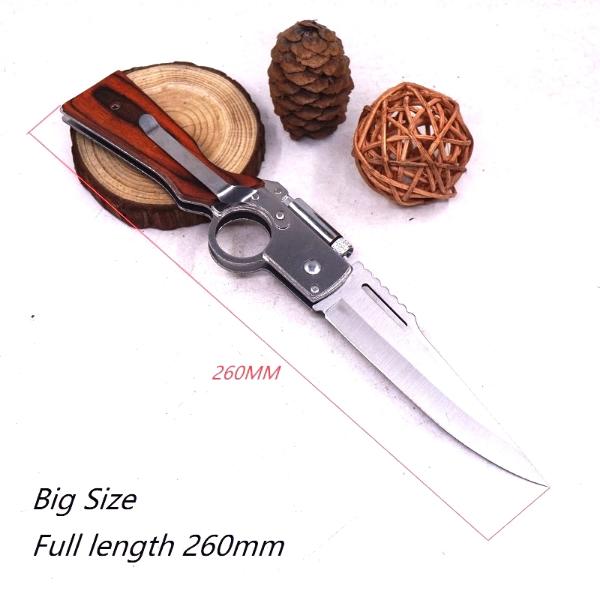 Quick Open Folding Pocket Knife Survival Tactical Knife Sharp Outdoor EDC Tool Combat Camping Hunting Knives With Led Light