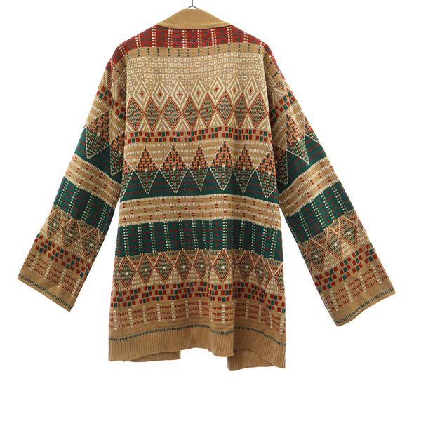 Overall Handle Long Sleeve Knit Cardigan S Brown Men's Used