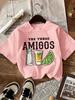 Mexico Holiday Party Festival Graphic Printed Round Neck Women Short Sleeve Casual T-Shirt Comfortable Top Clothing