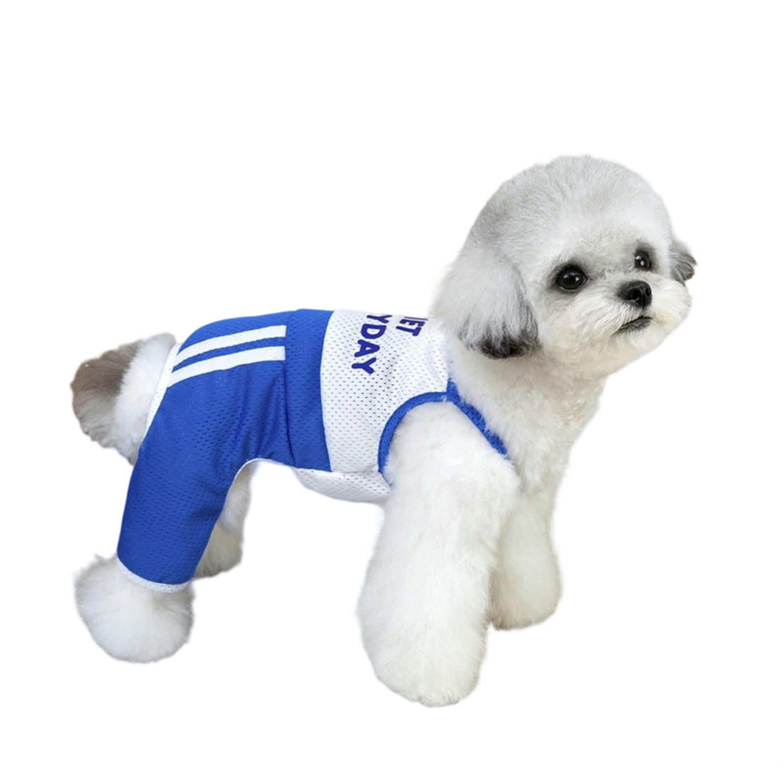 

Dog Summer Apparel Elastic Jumpsuit for Boy Girl Dog for Indoor and Outdoor Use Jumper Clothes Outfit for Pet XS синий