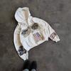Womens Streetwear Hoodie With 3D National Flag Print Loose Fit Long Sleeve Casual Top