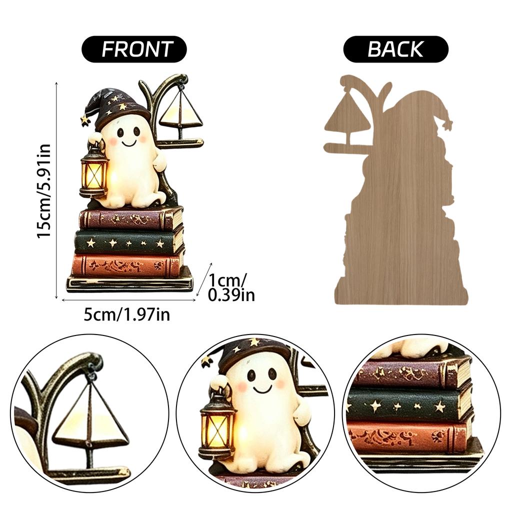 2D Wooden Halloween House Ornament Vintage Decor