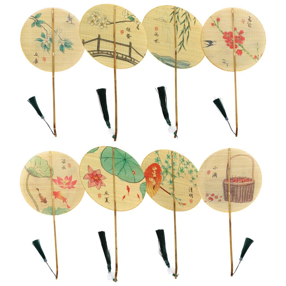 Woven Bamboos Decorative Fan Traditional Chinese Craft-Xiaoman