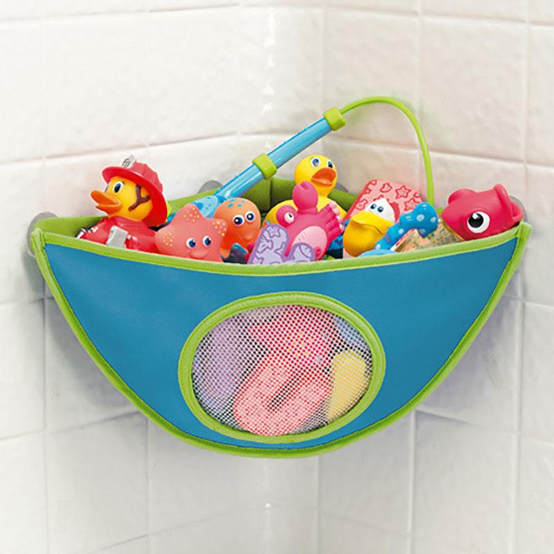 Non-Toxic New Cute Animal Bath Toys Kids Baby Tidy Storage Suction Bathroom Bathtub Doll Hanging Bag Basket Mesh Storage Bag Water Toys