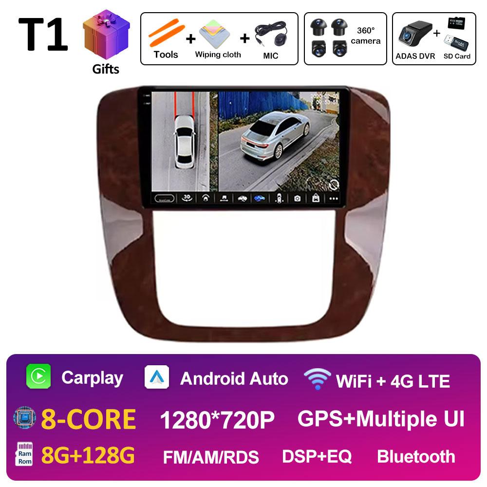 Android 14 For GMC Yukon Chevrolet Tahoe Suburban 2008 2009 2010 2011 2012 Wireless Carplay DSP Stereo Android OS BT Accessories