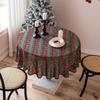 Party Table Cloth Christmas Day Winter Chinese New Year Decorations Indoor Table Fabric Checked Cover Cloth