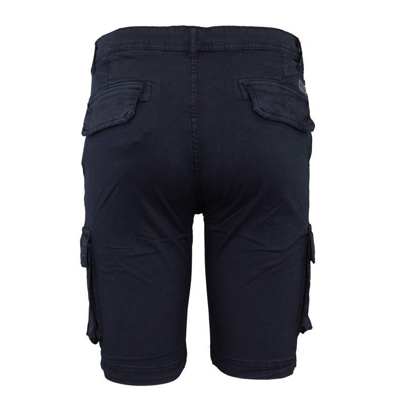 Schwarze Slim-Fit Cargo-Bermuda mit Taschen für Herren von US POLO