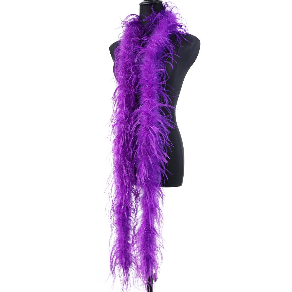 1Ply Ostrich Feather Boa Long High Quality Ostrich Feather Scarf Trims for Party Halloween Clothing Decoration Shawl 2 Meters