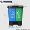 Commercial Dual-Compartment Foot Pedal Recycling Bin