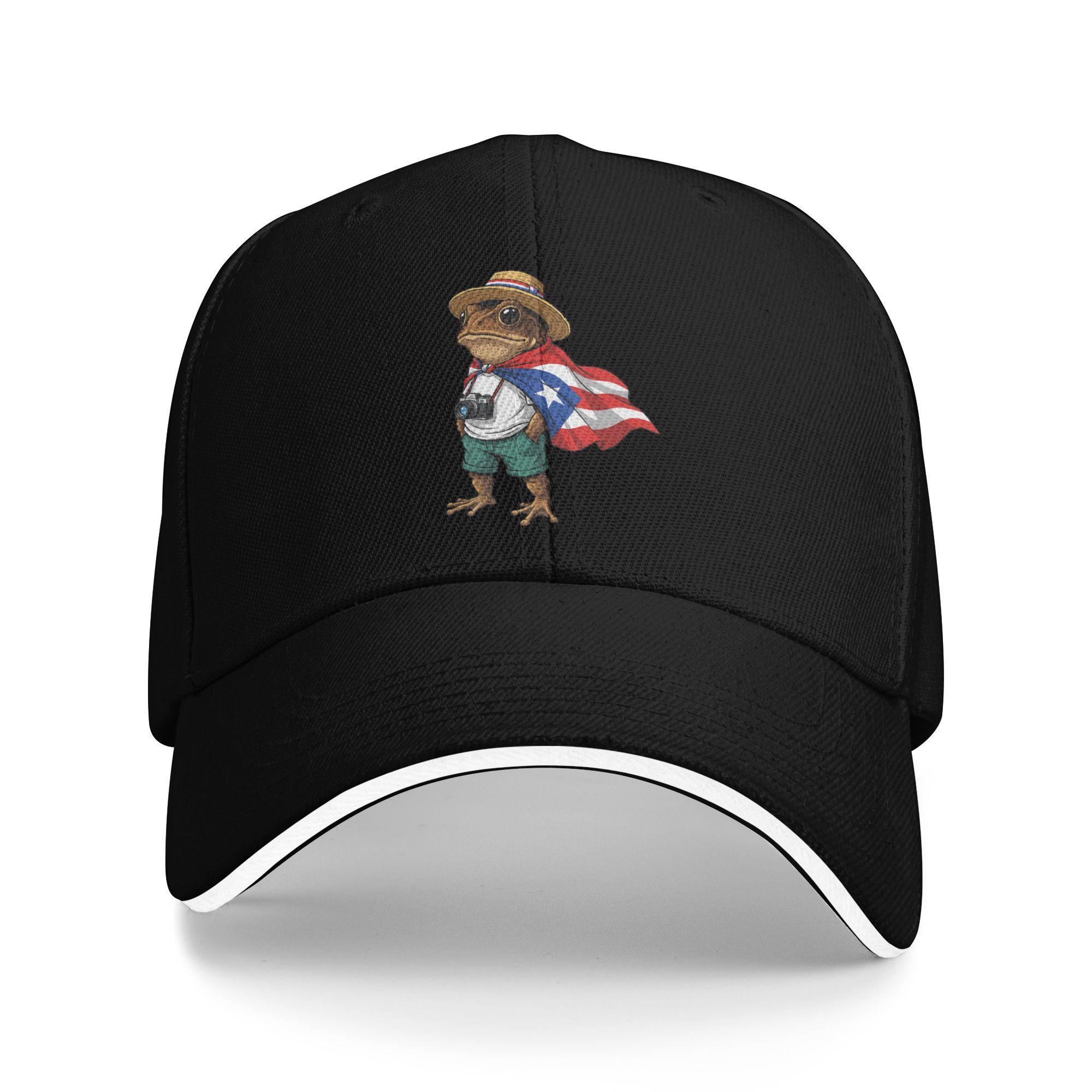 Coqui Frog Puerto Rico Flag Puerto Rican Casual Baseball Cap Summer  Trucker Hat Unisex Men Fashion Baseball Caps One Size