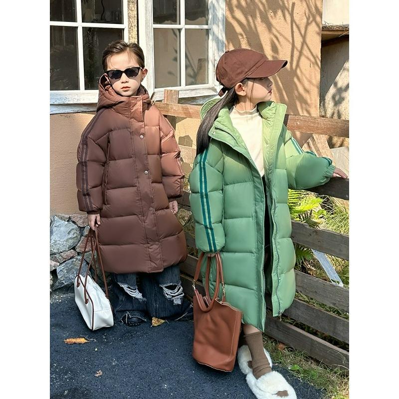Children's Down Jackets Winter Men's and Women's Children's Mid-length Down Jackets for Older Children