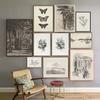 Art Prints Farmhouse Country Painting Wall Canvas Pictures Botanical Poster Home Decor Vintage Rustic Tree Sketch Drawing