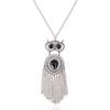 Owl Pendant Necklace With Rhinestone Embellishments For Women And Men