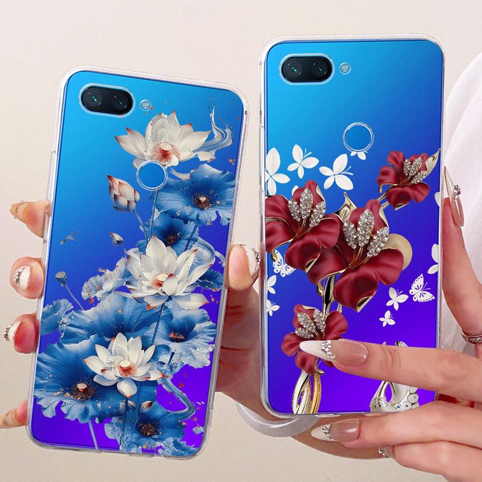Für Xiaomi Mi 8 Lite Hülle Beliebte Blume Weiche Klare Silikon Schutzhülle Für Xiaomi Mi 8 SE Funda Mi8 Pro Mi8Lite TPU Hülle