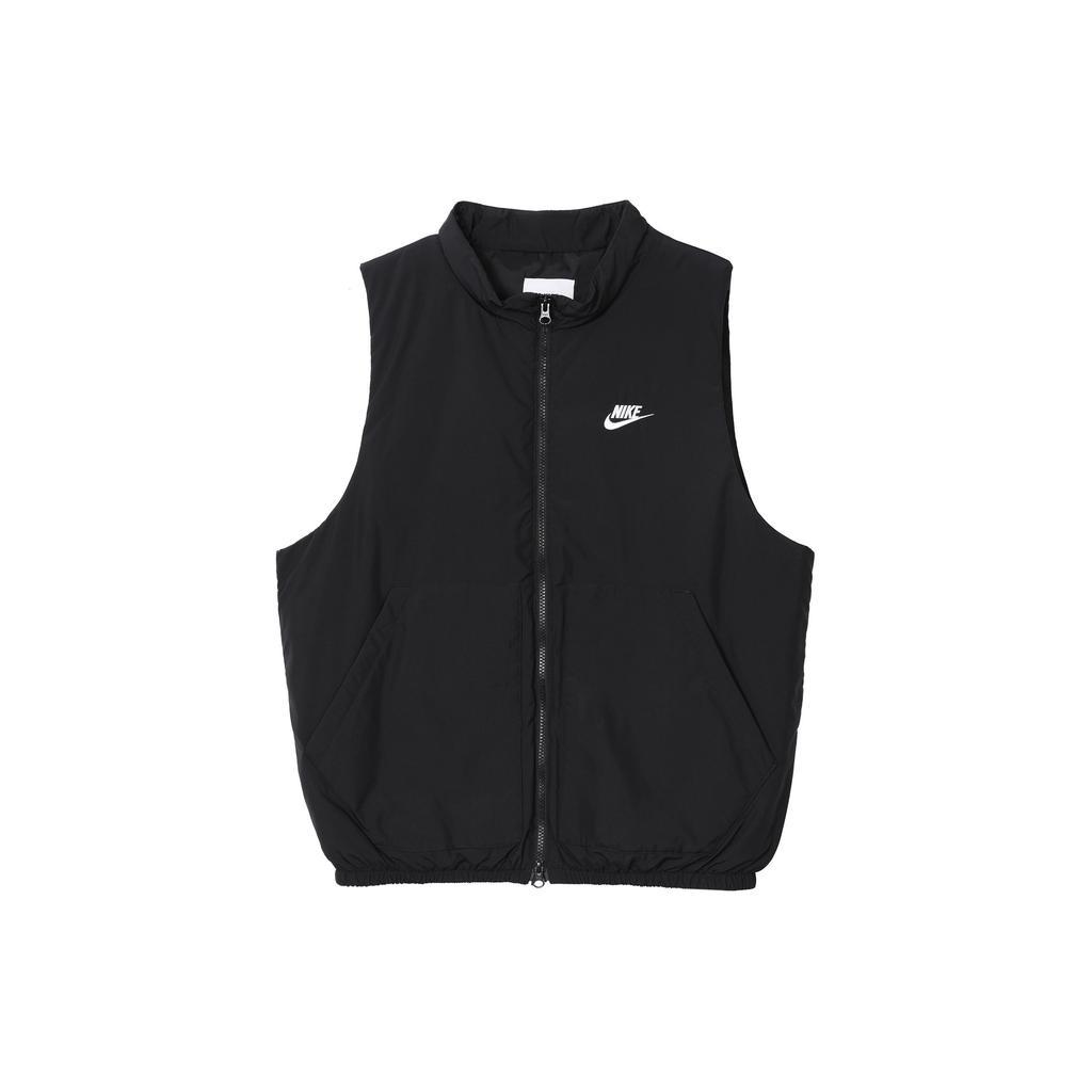 Nike Therma-FIT Club Solid Letter Logo Print Zip Cotton Vest Men Vest Black DX0677-010