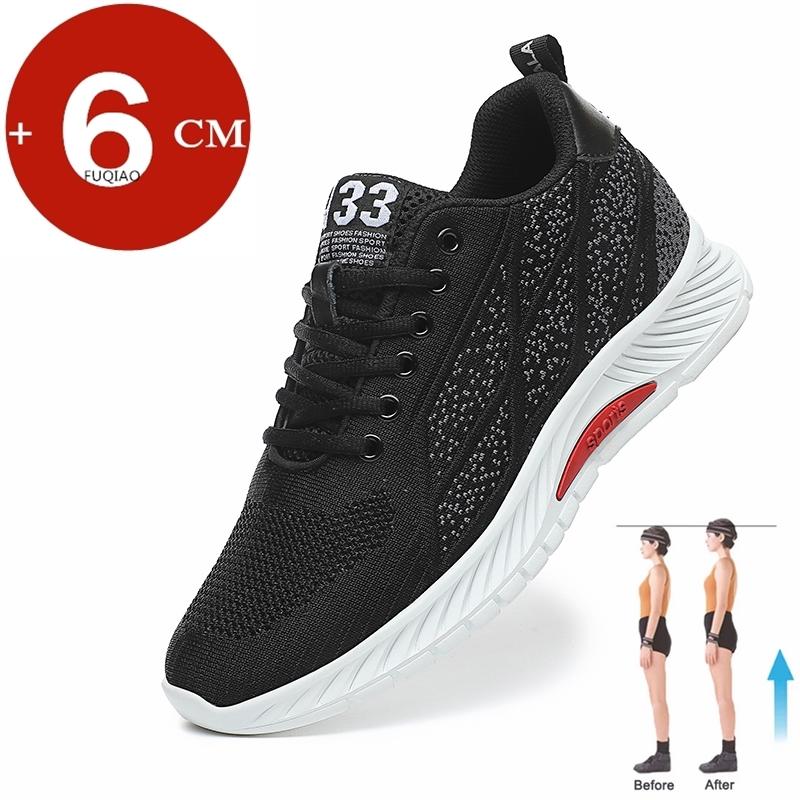 

Мужская обувь для увеличения роста 6 см Невидимая пятка Сетчатая дышащая Удобная Легкая Лифт Спортивная Повседневная Обувь на платформе 37 чёрный