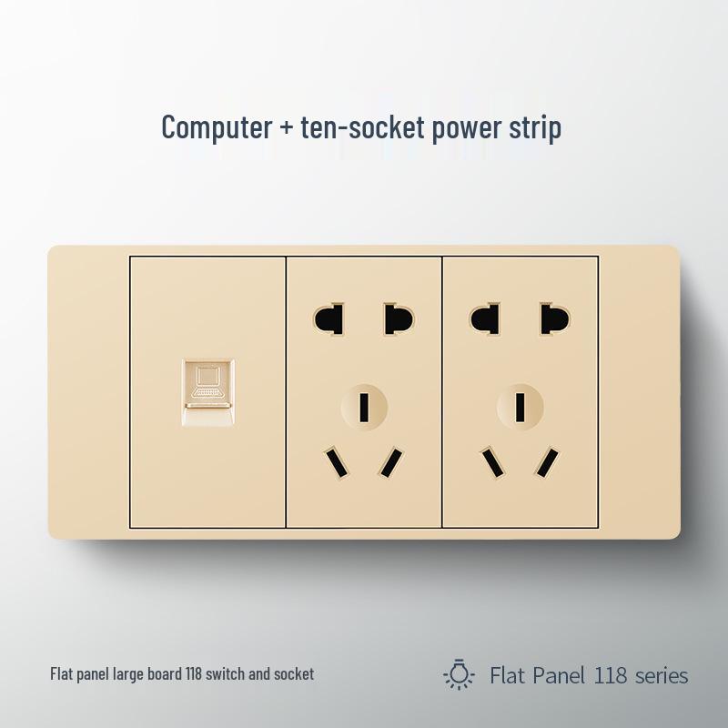 International Electric 118 Type Concealed Multi-Hole Panel: 16A, 6-Hole, 9-Hole, 12-Hole Switch and Socket.
