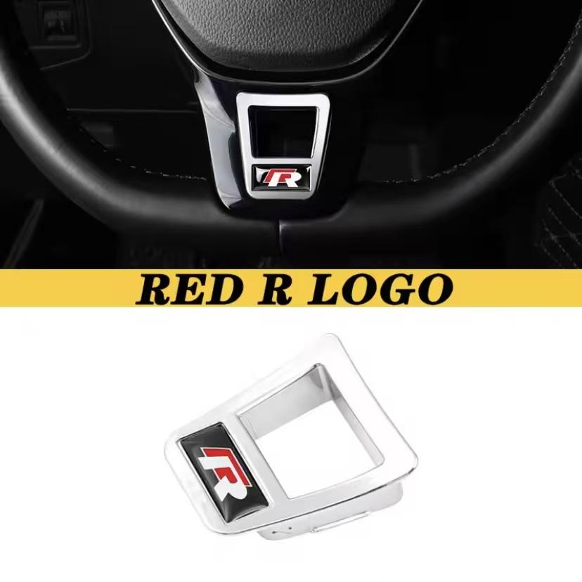 Car Steering Wheel Logo Emblem Sticker Decals For VW GTI Polo Golf Jetta MK6 MK7 MK8 Passat B6 B7 B8 Tiguan CC T-ROC Tire Valve