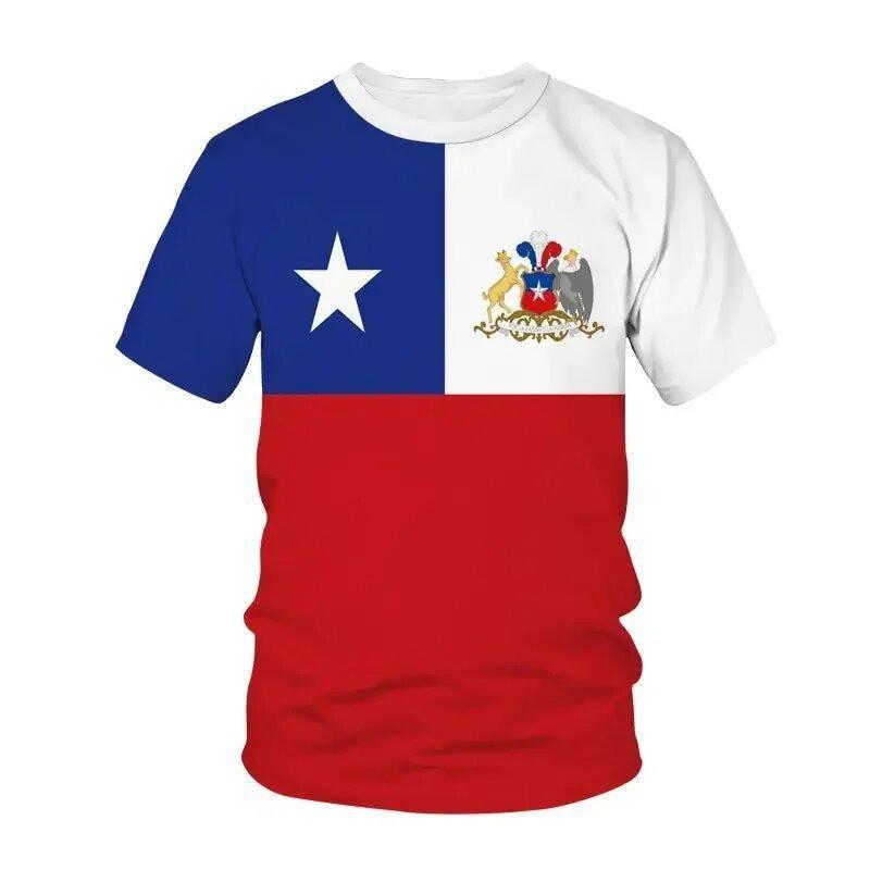 3D Printed Patriotic Flag Design Unisex Round Neck Casual Short Sleeve T-Shirt Youth Wear