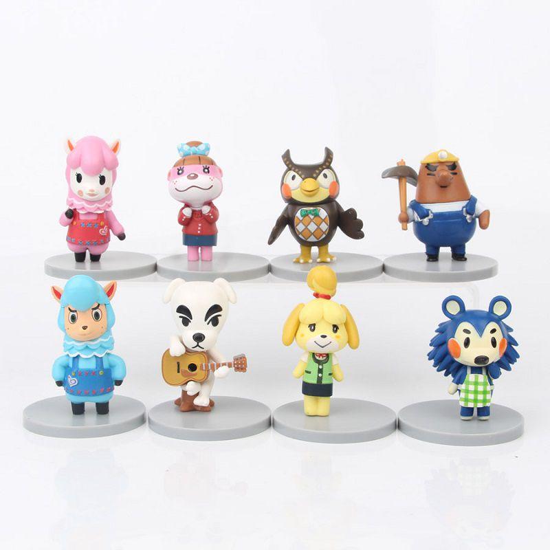 Adorable Animal Crossing Figures Toy Set 8pcs For Cake Topper And Garden Decor