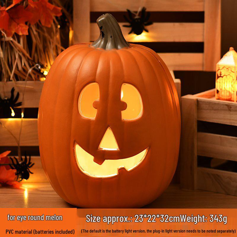 Halloween Light-Up Hollow Pumpkin Lantern for Outdoor Decor