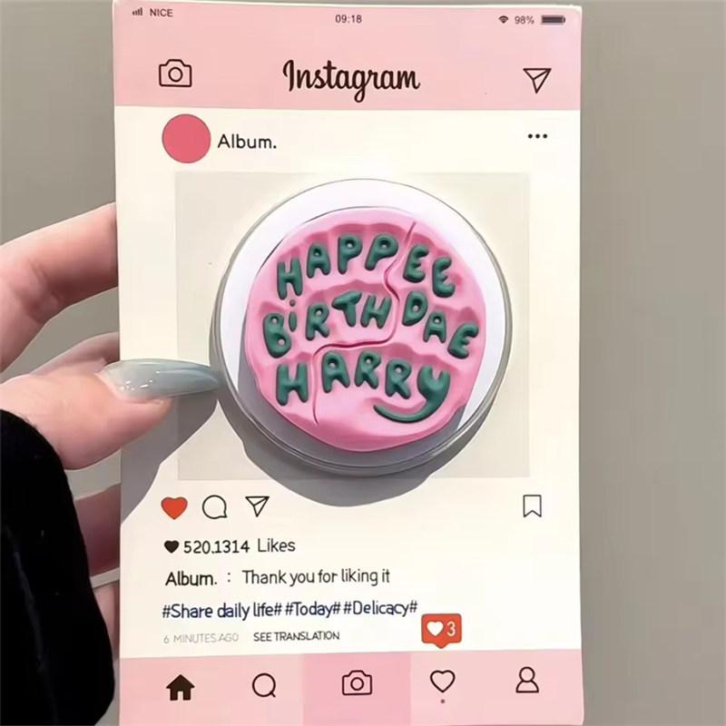 

INS Милый Розовый Магнитный Держатель-Подставка для Телефона с Английской Буквой для IPhone 17 16 Для iPad Magsafe Smart Tok Кронштейн белый