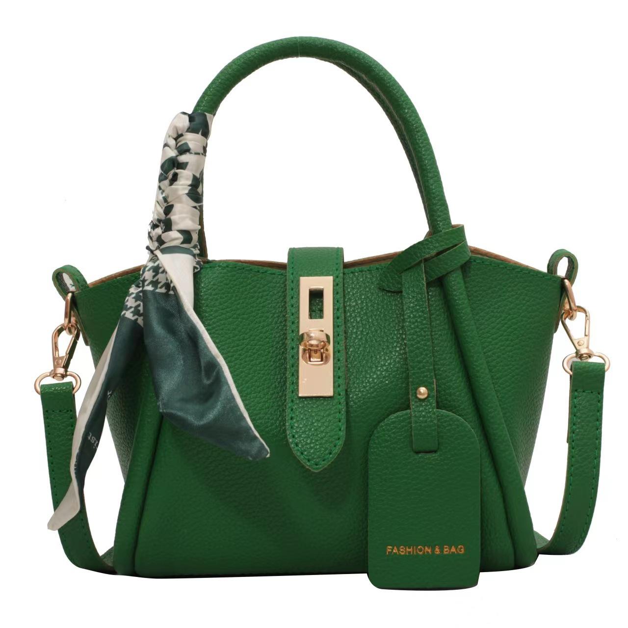 

Женская сумка-ведро Niche Design Foreign Style Hand Carry Shoulder Messenger Bag Day зелёный