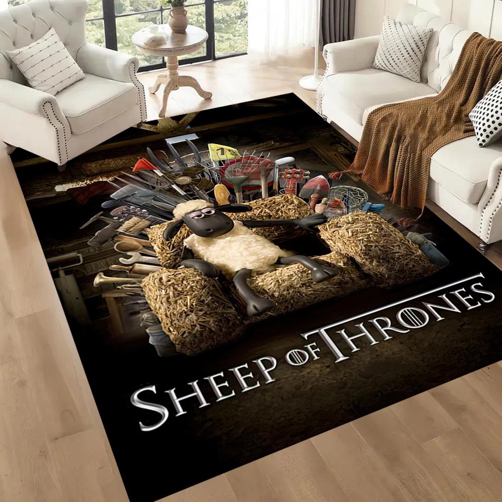 Shaun Sheep Square rugs are a great choice for living rooms, bedrooms, home décor, and as gifts.