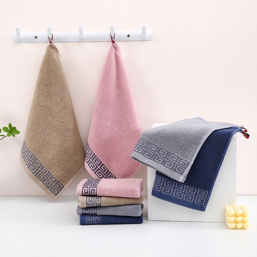Thickened Cotton Terry Towel for Home, Adult Face & Hand Towel, Reinforced Edging, Hanging Square Towel
