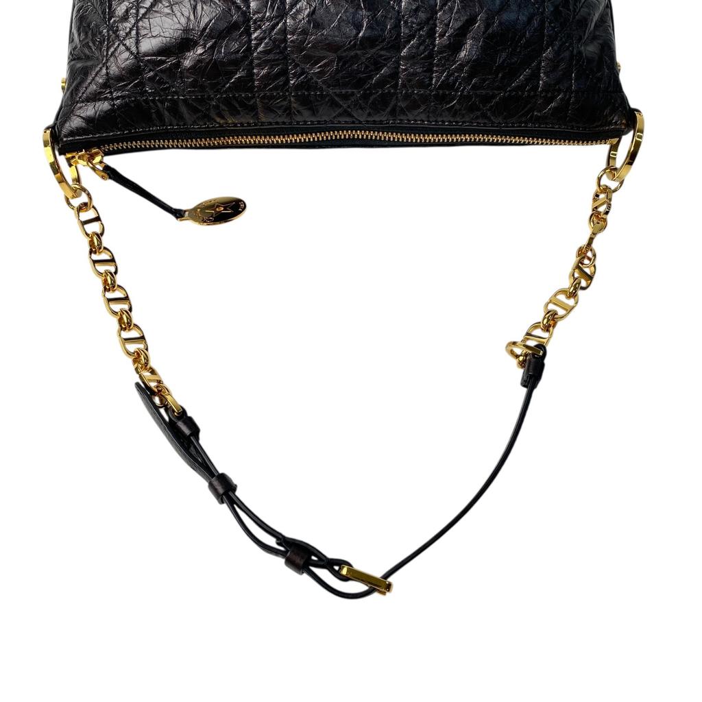Used Christian DiorShoulder Bag Black Leather Women