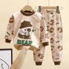 Children's Cotton Pajama Set: Boys' Autumn/Winter Underwear, Tops & Trousers