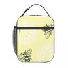 Borsa Termica per Pranzo con Motivo Fiori e Api per Donne Bambini Scatole per Alimenti Portatili Pranzo al Sacco Termico Borsa Tote