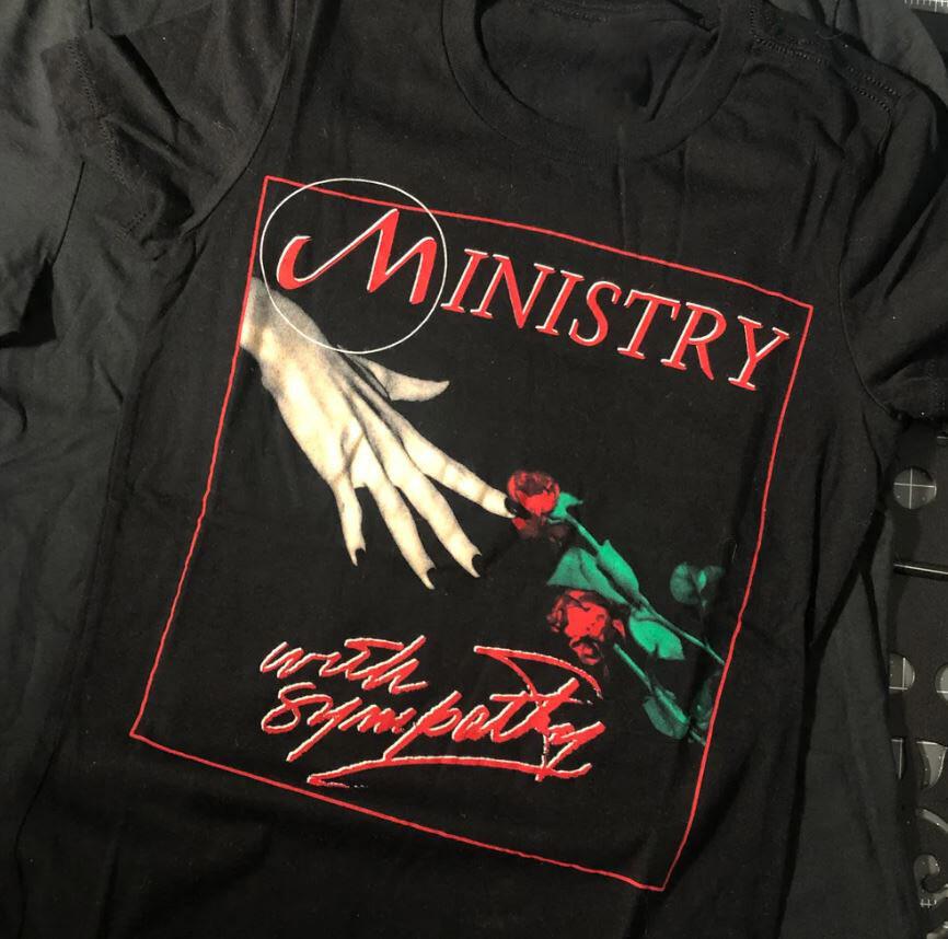 Ministry With Sympathy Synthpop Short Sleeve Cotton Black All Size Shirt S